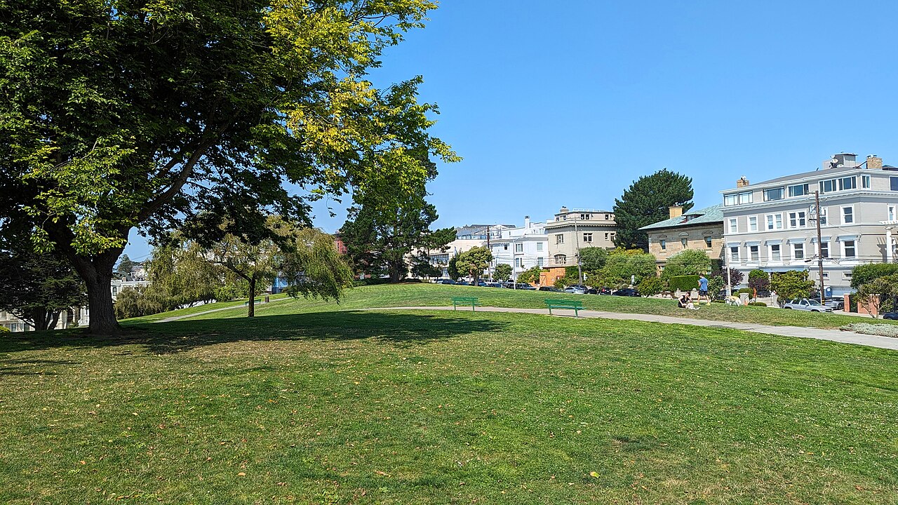Alta Plaza Park's terraced lawns in Pacific Heights photo