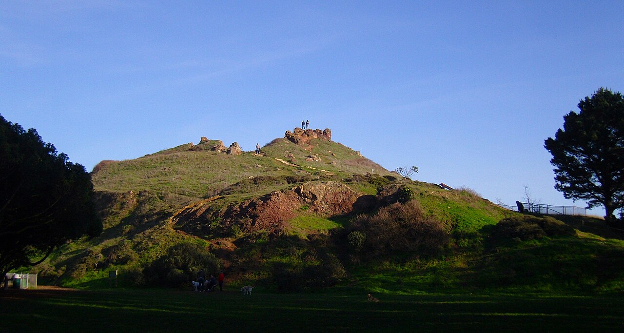 The bare rocky summit of Corona Heights Park photo